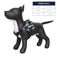 ARNÉS PARA PERROS DE SERVICIO EXTRA DOBLE COLOR AZUL CAMUFLADO TALLA L